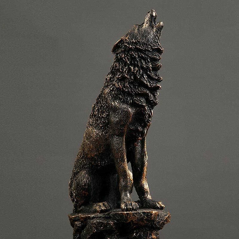 ESCULTURA LOBO REAL