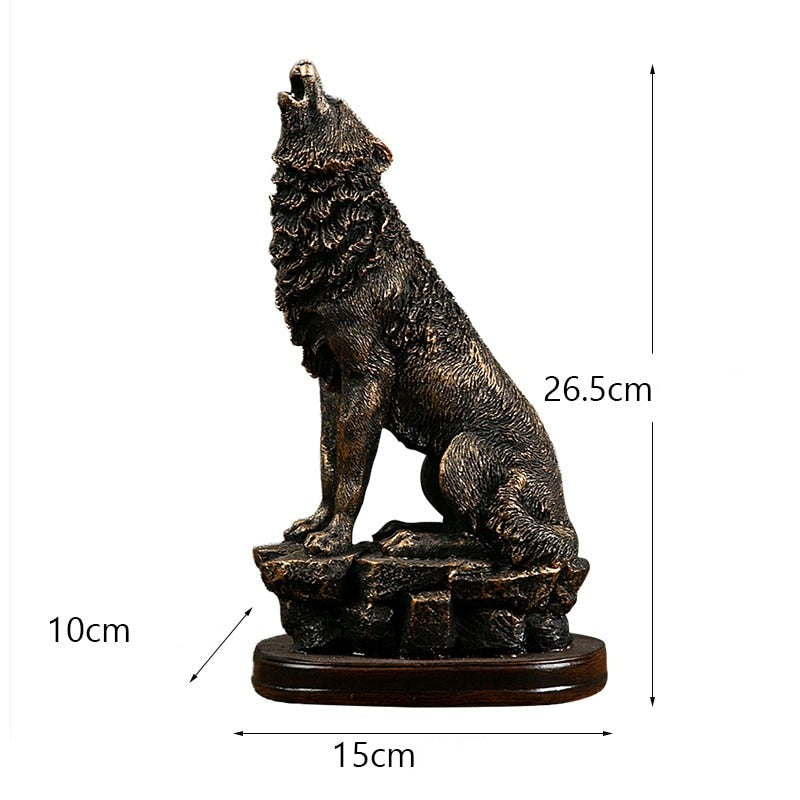 ESCULTURA LOBO REAL