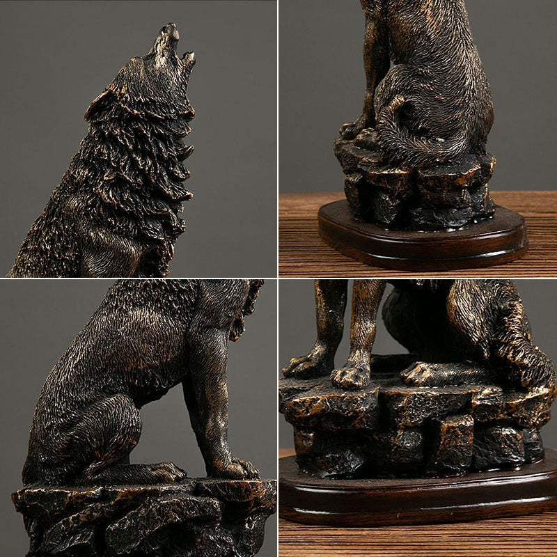 ESCULTURA LOBO REAL