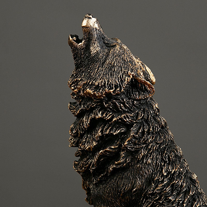 ESCULTURA LOBO REAL