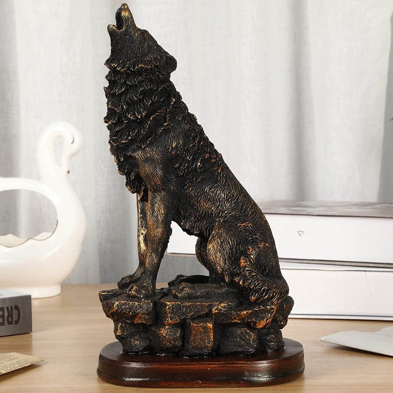 ESCULTURA LOBO REAL