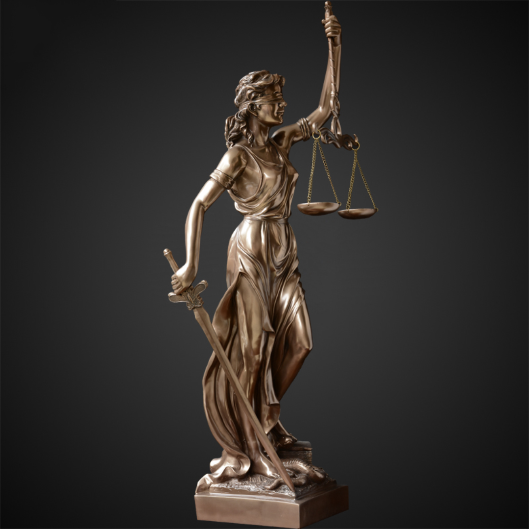 ESCULTURA DEUSA DA JUSTIÇA